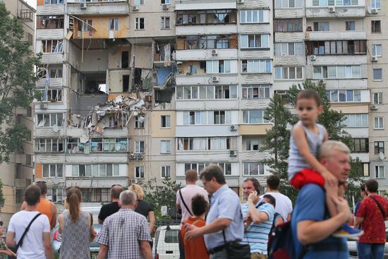 Взрыв газа в жилом доме в Киеве