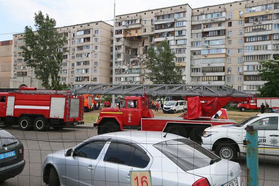 Взрыв газа в жилом доме в Киеве