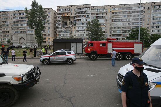 Взрыв газа в жилом доме в Киеве