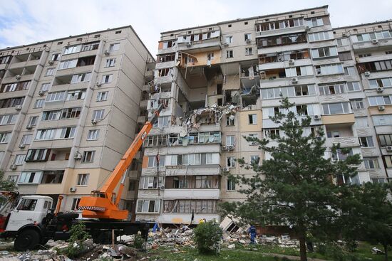 Взрыв газа в жилом доме в Киеве