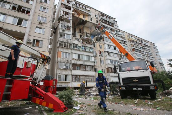 Взрыв газа в жилом доме в Киеве