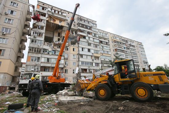 Взрыв газа в жилом доме в Киеве