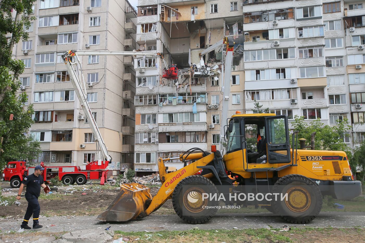 Взрыв газа в жилом доме в Киеве