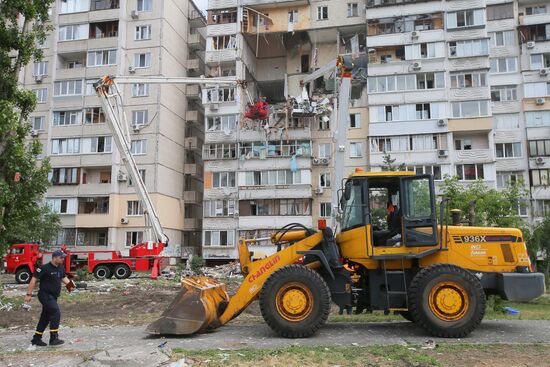 Взрыв газа в жилом доме в Киеве