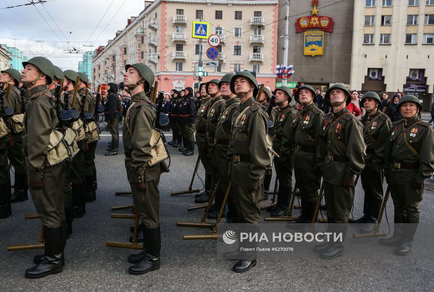 Генеральная репетиция парада Победы в Мурманске