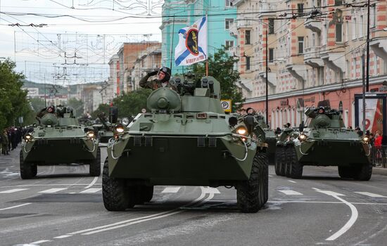 Генеральная репетиция парада Победы в Мурманске