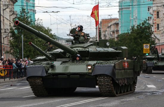 Генеральная репетиция парада Победы в Мурманске