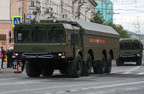 Генеральная репетиция парада Победы в Мурманске