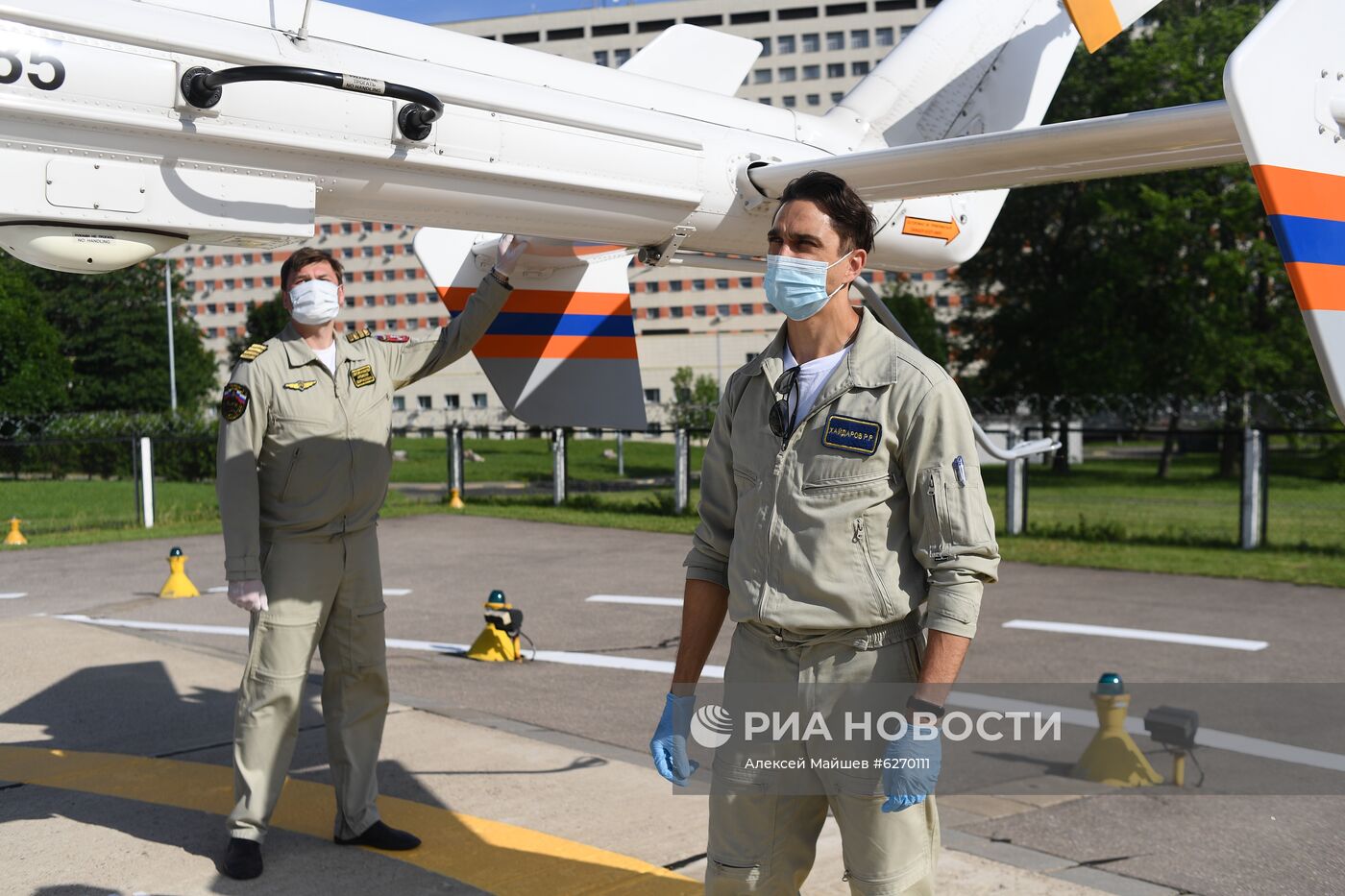 Работа санитарной авиации Московского авиацентра 