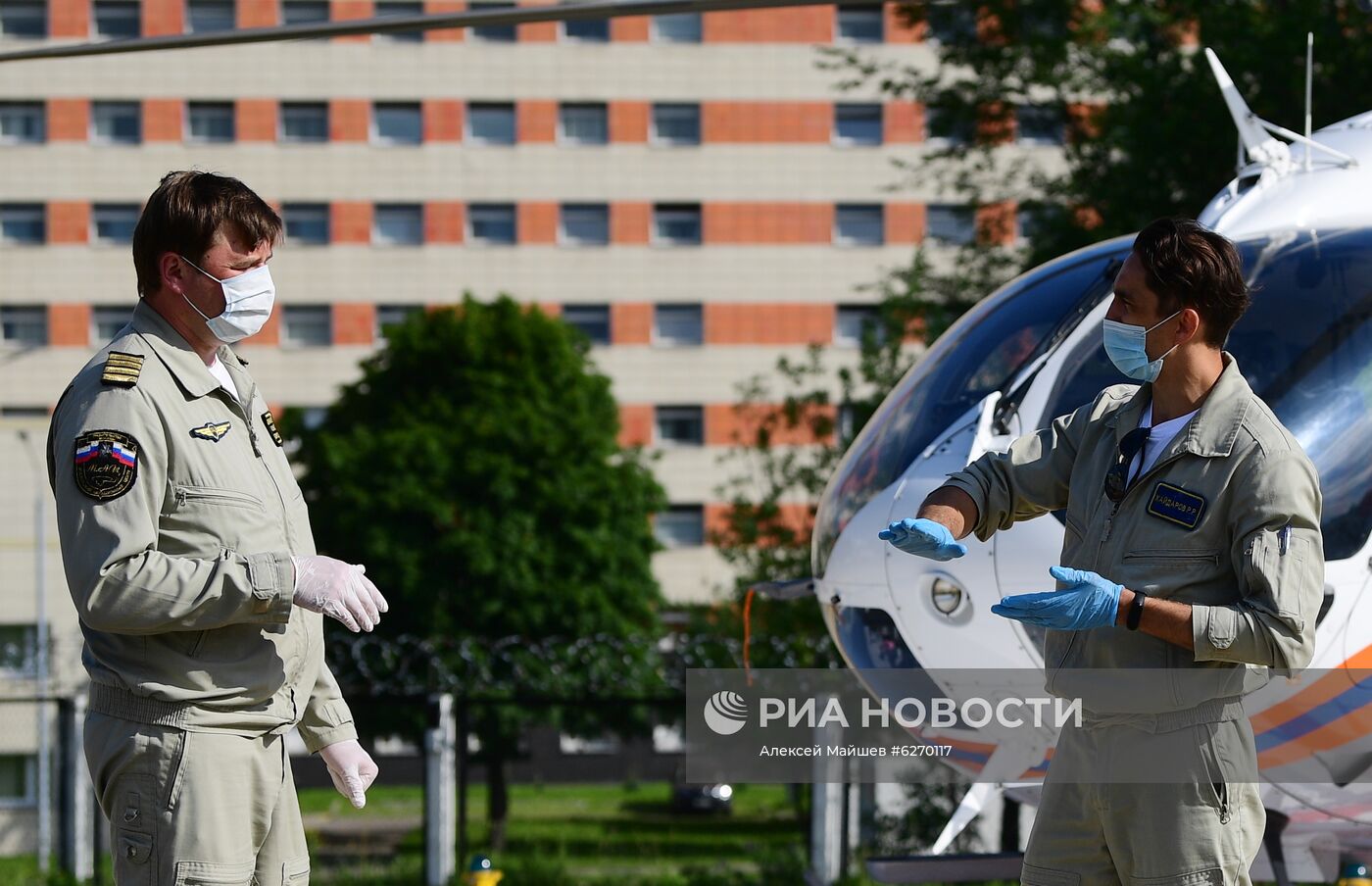 Работа санитарной авиации Московского авиацентра 