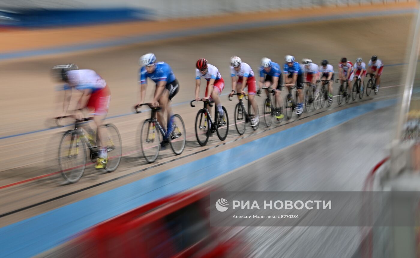 Тренировка сборной России по велоспорту на треке