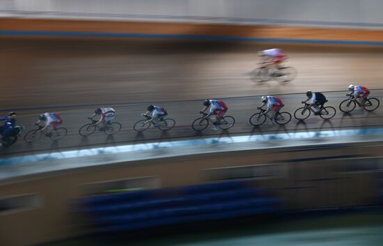 Тренировка сборной России по велоспорту на треке