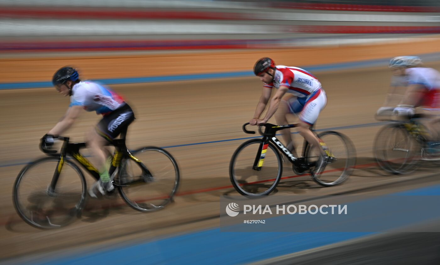 Тренировка сборной России по велоспорту на треке