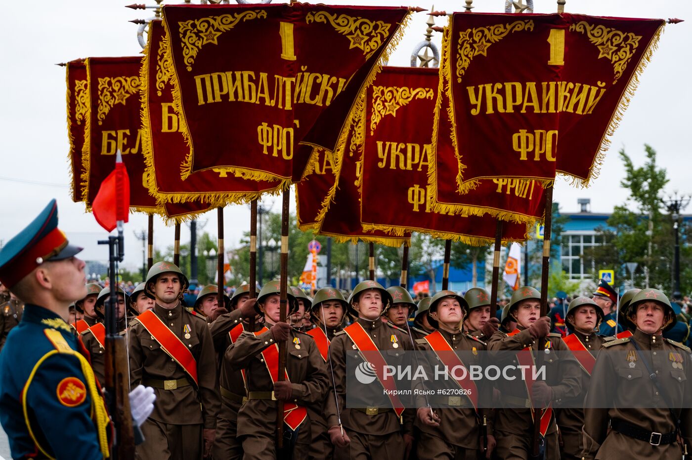 Военный парад в городах России в ознаменование 75-летия Победы