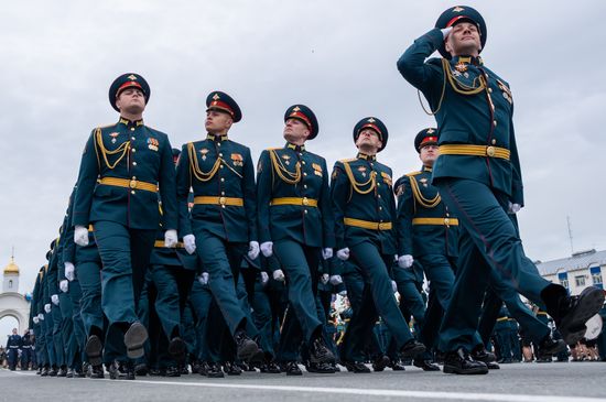 Военный парад в городах России в ознаменование 75-летия Победы