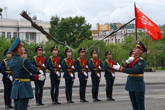 Военный парад в городах России в ознаменование 75-летия Победы