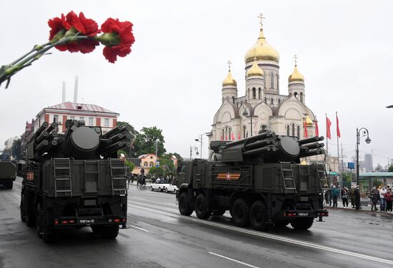 Военный парад в городах России в ознаменование 75-летия Победы