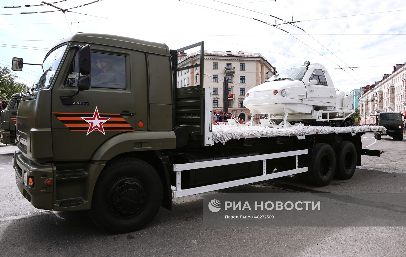 Военный парад в городах России в ознаменование 75-летия Победы