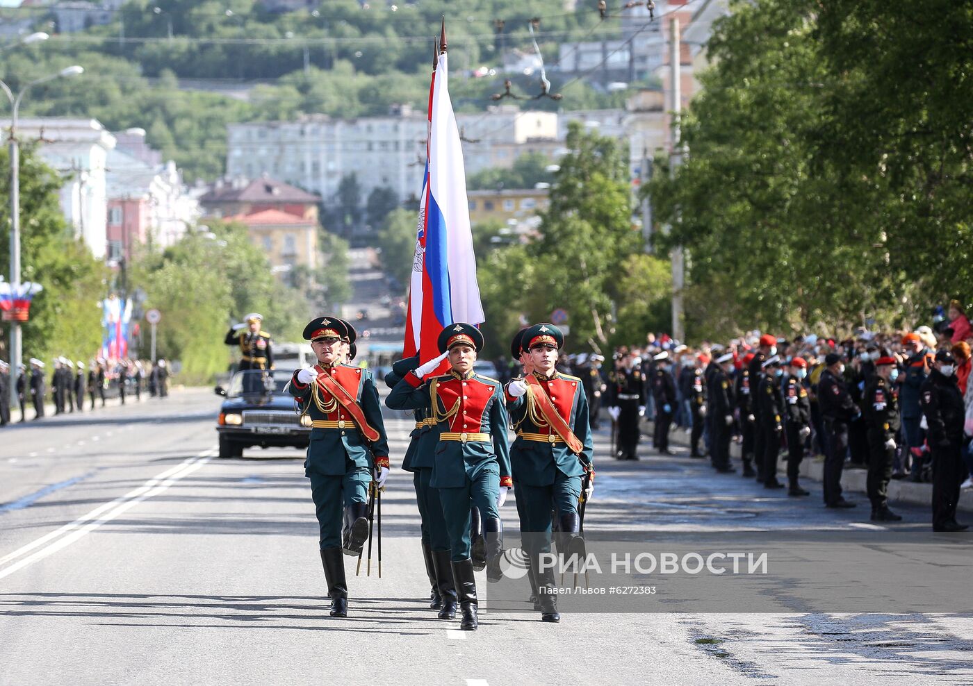 Военный парад в городах России в ознаменование 75-летия Победы