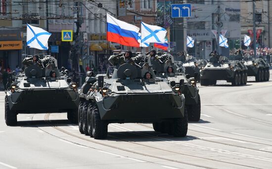 Военный парад в городах России в ознаменование 75-летия Победы