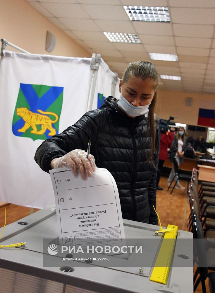 Голосование по внесению поправок в Конституцию РФ в городах России