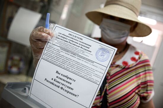 Голосование по внесению поправок в Конституцию РФ в городах России