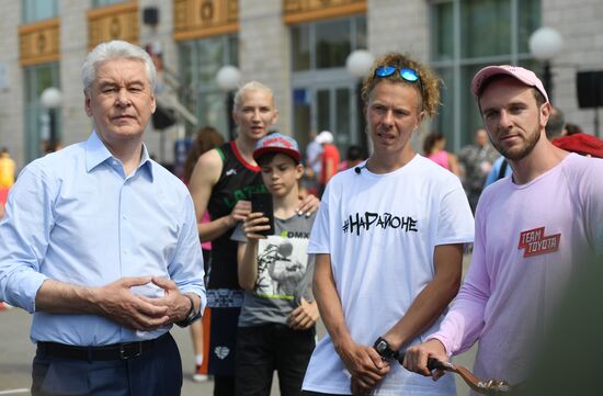 Мэр Москвы С. Собянин посетил спортивный комплекс "Лужники"