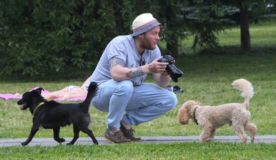 Теплая погода в Москве