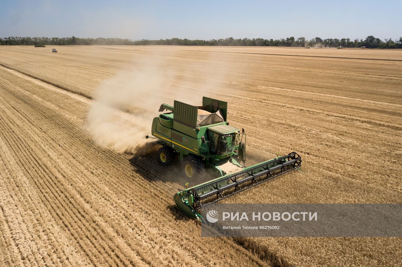 Уборка урожая зерновых в Краснодарском крае