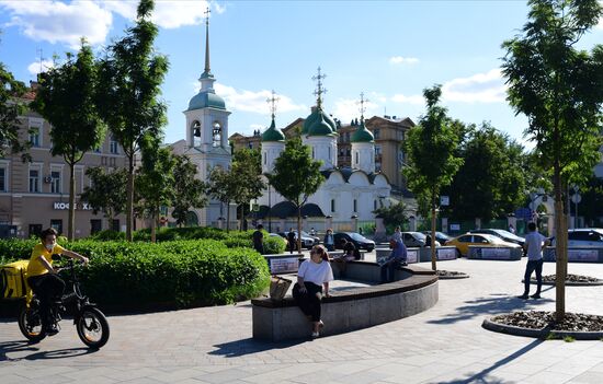 Благоустройство пешеходных зон на Садовом кольце