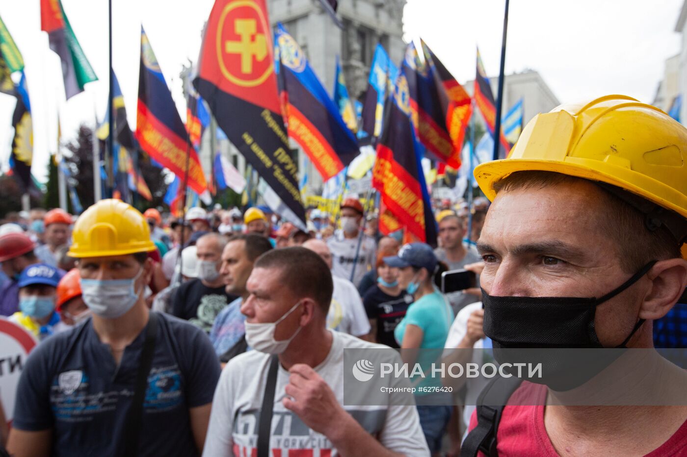 Акция протеста шахтеров в Киеве