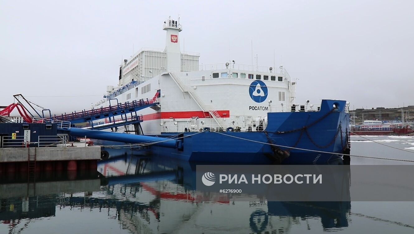 Плавучая АЭС впервые начала выдачу тепла потребителям на Чукотке