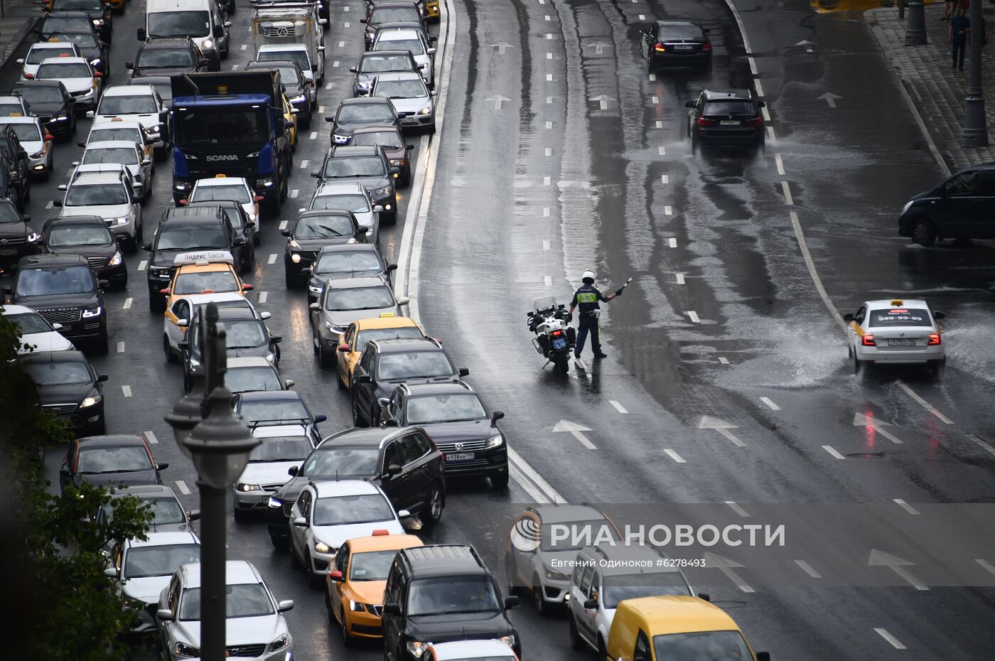 Пожар в центре Москвы