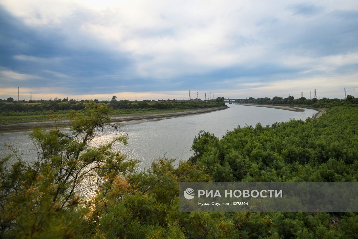 Река Кура в Азербайджане
