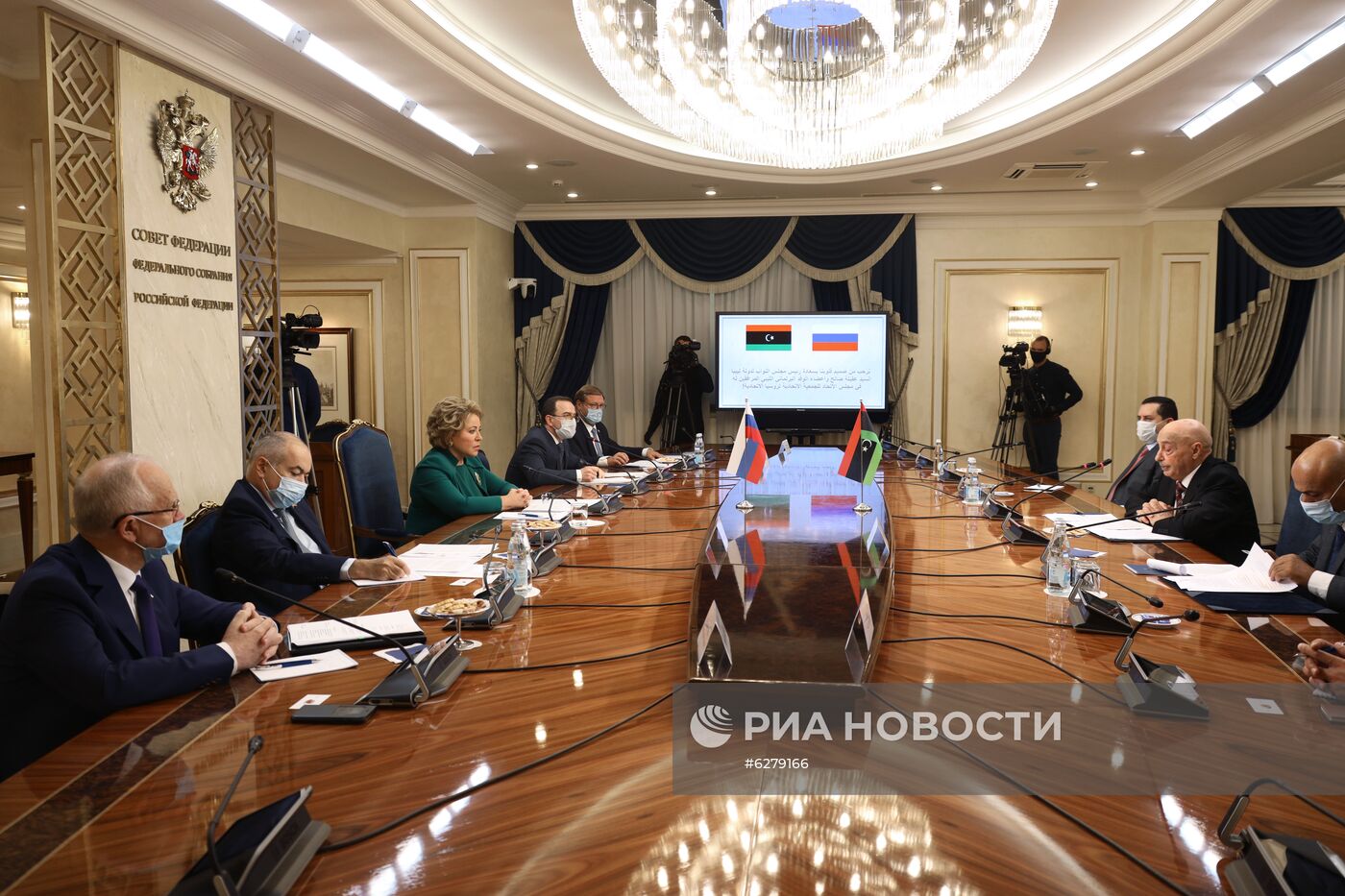 Встреча председателя СФ В. Матвиенко со спикером палаты депутатов Ливии А. Салехом
