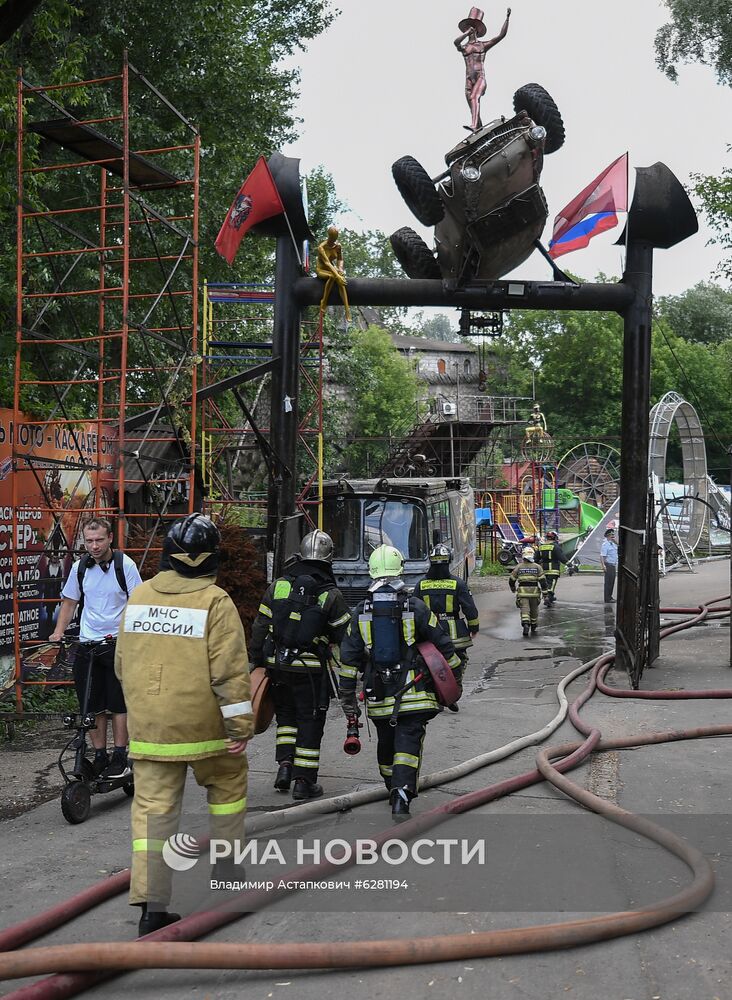 Пожар на западе Москвы