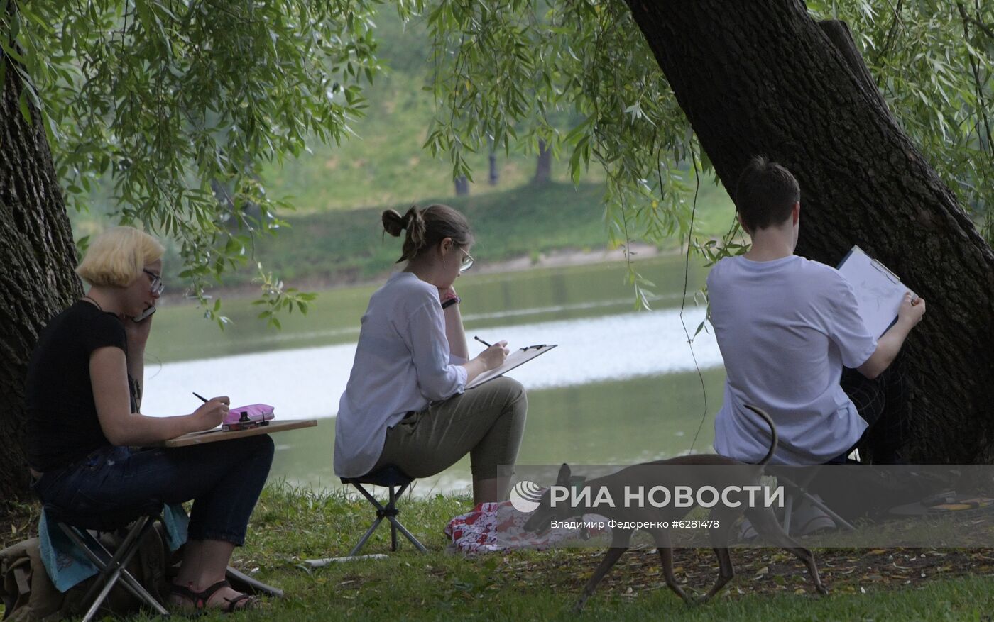 Жаркая погода в Москве