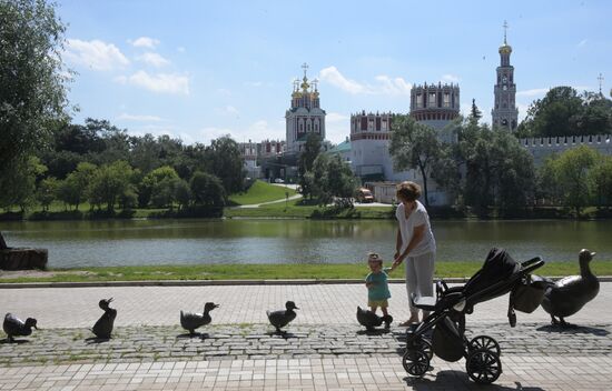 Жаркая погода в Москве