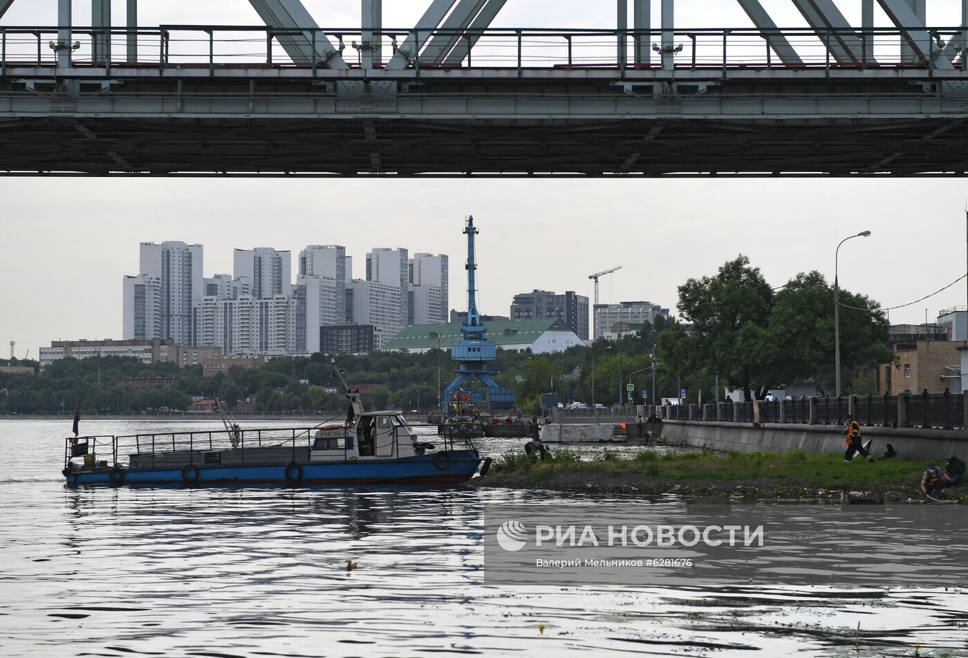 Работа технического флота Мосводостока