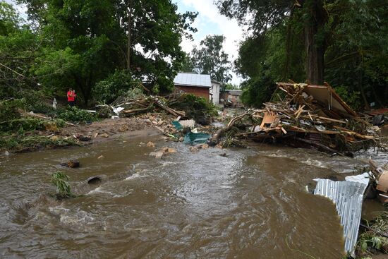 Последствия прорыва дамбы в Подмосковье