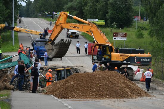 Последствия прорыва дамбы в Подмосковье