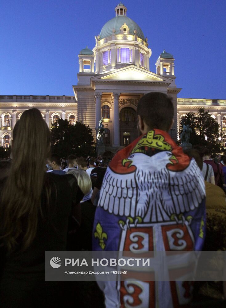 Протесты в Белграде