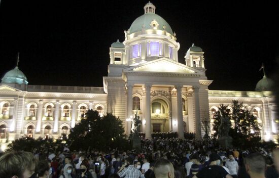 Протесты в Белграде