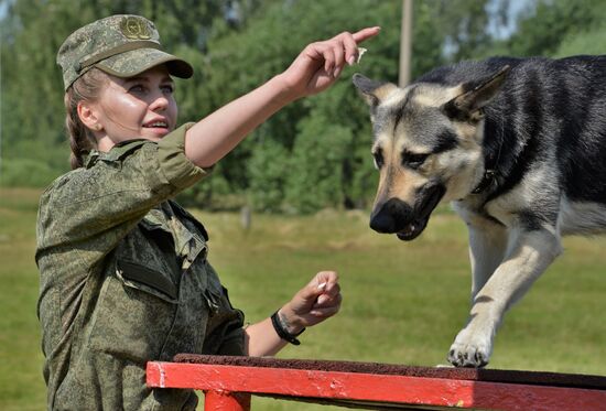 Всеармейский этап международного конкурса кинологов "Верный друг-2020"