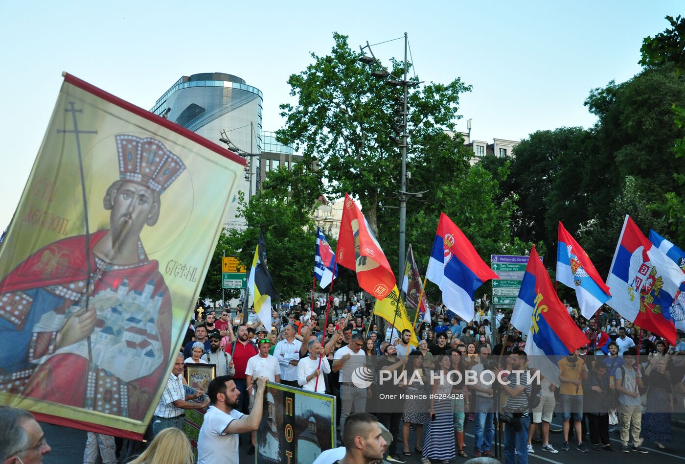 Протесты в Белграде