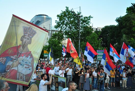 Протесты в Белграде