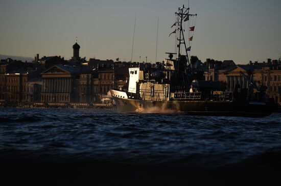 Репетиция парада в честь Дня Военно-морского флота