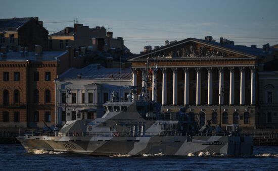 Репетиция парада в честь Дня Военно-морского флота