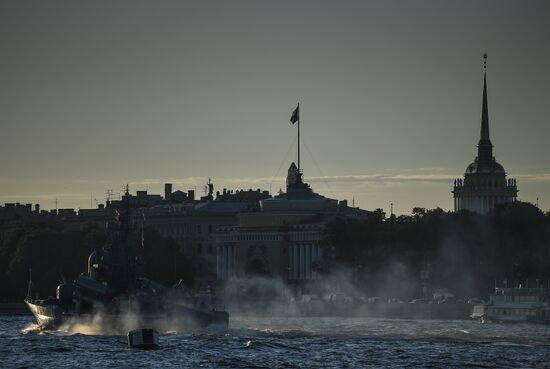 Репетиция парада в честь Дня Военно-морского флота