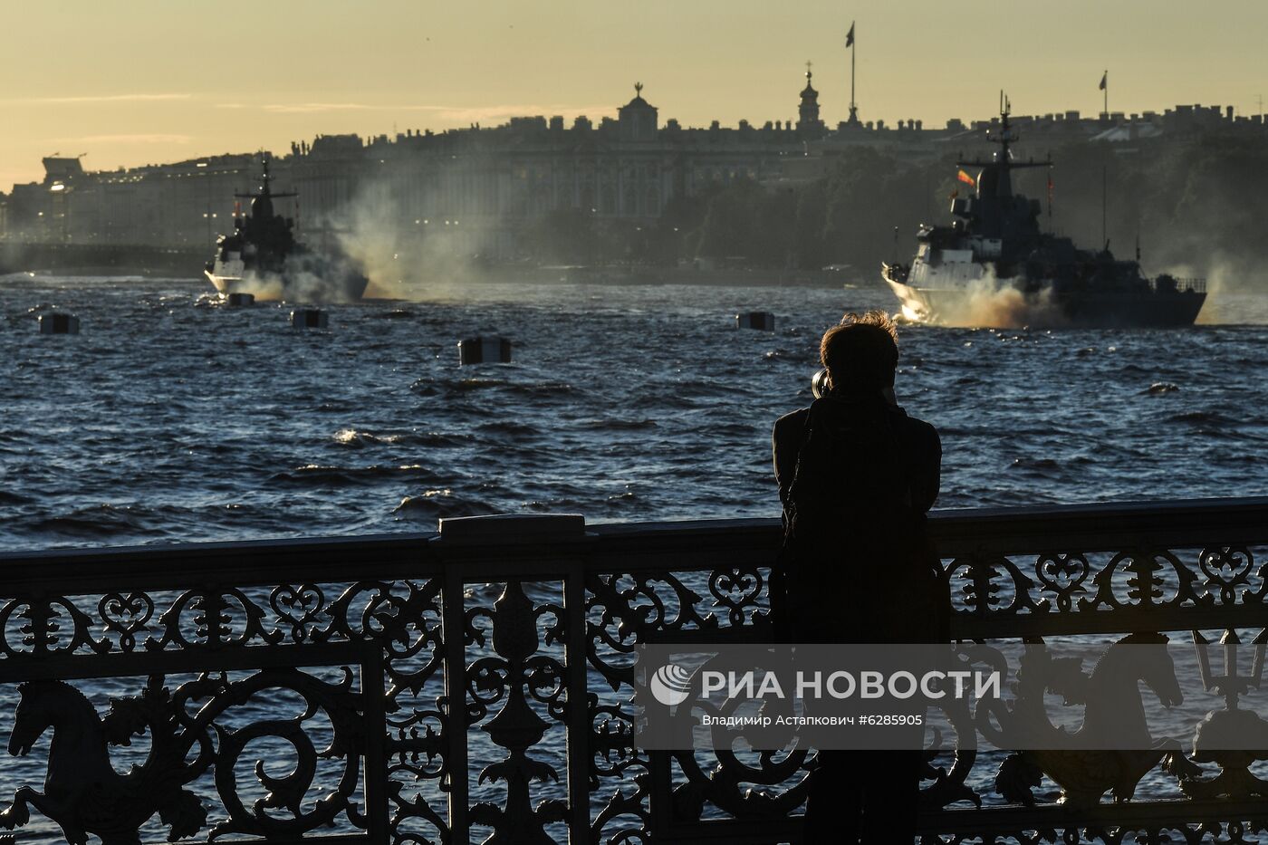 Репетиция парада в честь Дня Военно-морского флота